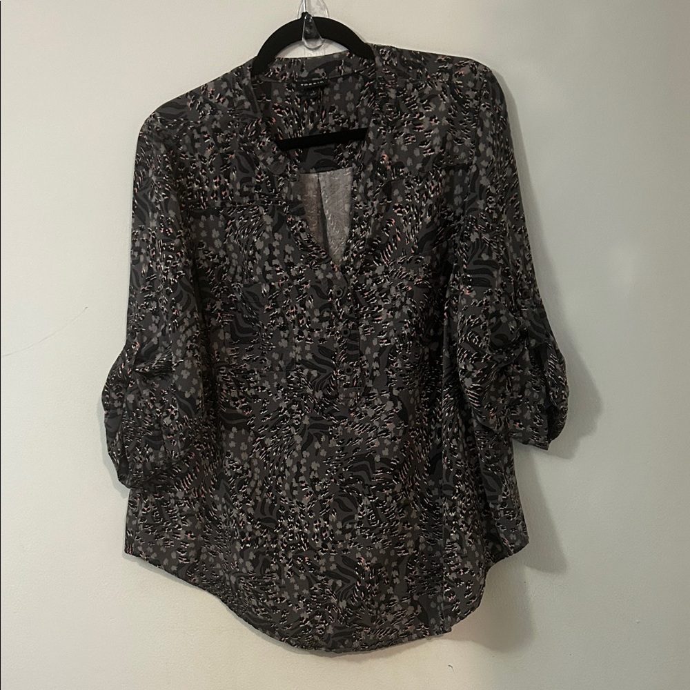Torrid Black and Gray Patterned Blouse - Picture 4 of 8